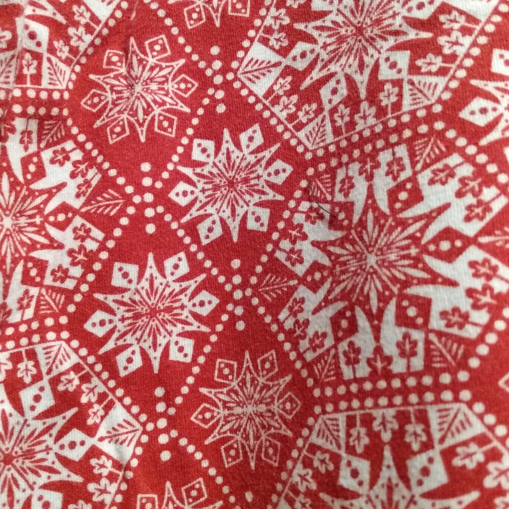 Red Snowflake Pattern Long Sleeve Top - Picture 4 of 4